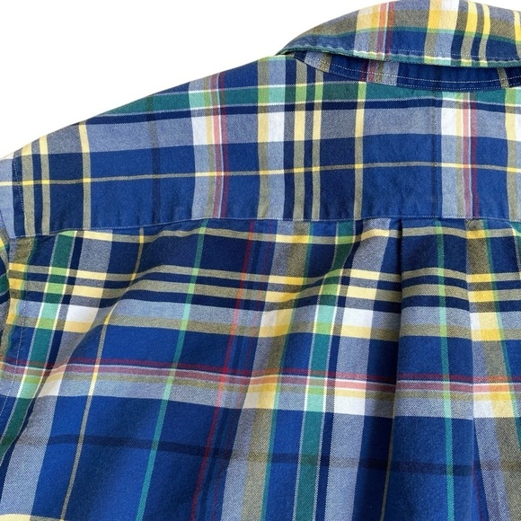 Ralph Lauren Cotton Plaid Button Down Shirt Casual Preppy Small Pony Embroidery - Picture 15 of 16